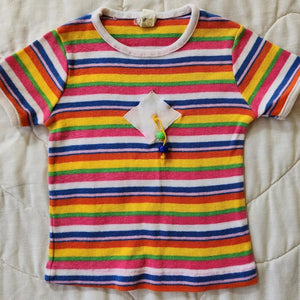 Little Topsys Striped Beaded Applique Top 24M