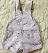 Load image into Gallery viewer, Hush Puppies Lavendar Goose Shortalls 9/12M
