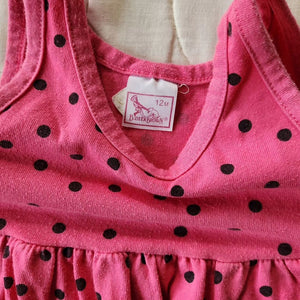 Buster Brown Bunny Pocket Polkadot Tank Top 12/18m