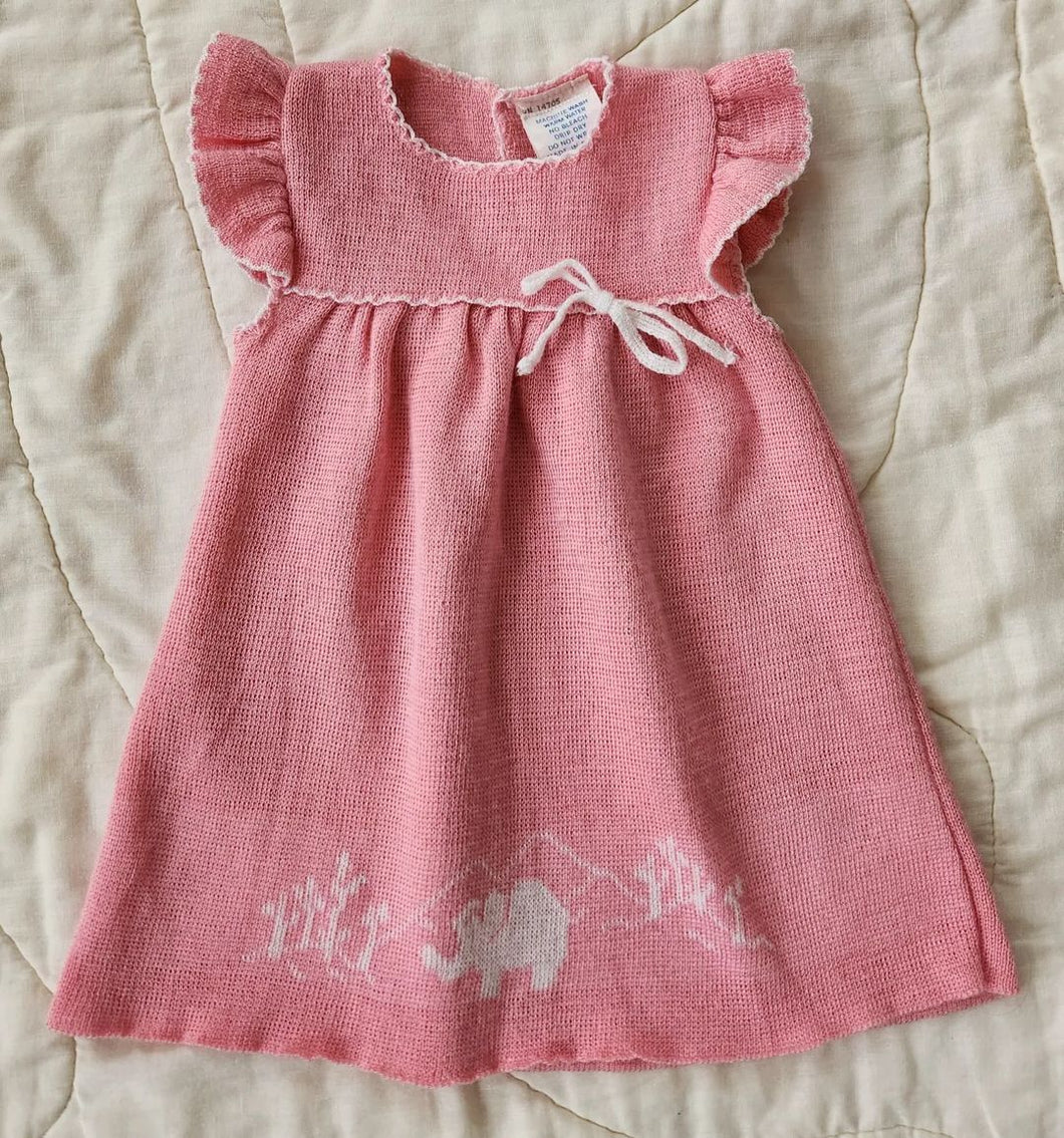 Nann-knit Pink Knit Dress 18m