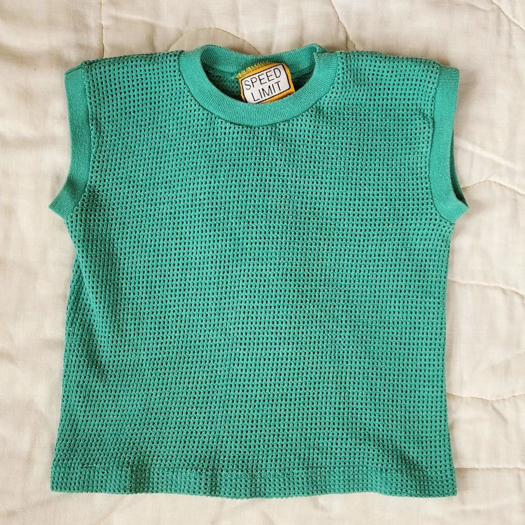 Speed Limit Green Mesh Top 2/3t