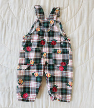 Load image into Gallery viewer, Gap Floral and Plaid Overalls 6/12m
