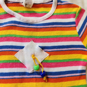 Little Topsys Striped Beaded Applique Top 24M