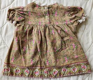 Lil Bee Frockette Brown Floral Dress 18M