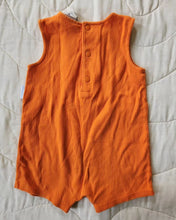 Load image into Gallery viewer, Basketball Hoops Orange Romper 18M
