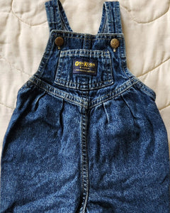 Oshkosh Denim V-front Overalls 6/9m