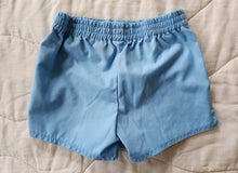 Load image into Gallery viewer, Jet Set Rainbow Embroidered Blue Shorts 2t
