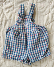 Load image into Gallery viewer, Oshkosh Blue Plaid Hearts Bubble Romper 2t
