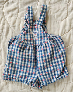 Oshkosh Blue Plaid Hearts Bubble Romper 2t