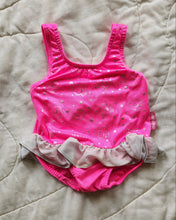 Load image into Gallery viewer, Baby B&#39;gosh Hot Pink Silver Fish Print Bathingsuit 12/18m
