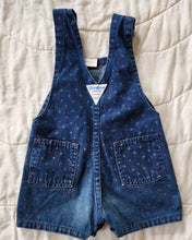 Load image into Gallery viewer, Oshkosh Denim Shortalls with Pink Rosebud 24m
