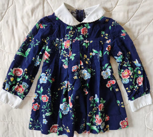 Youngland Oriental Floral Chamois Mini Dress 2t