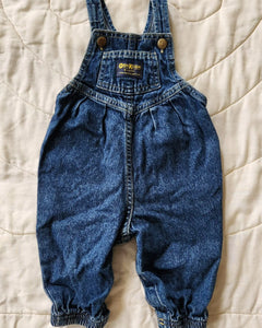 Oshkosh Denim V-front Overalls 6/9m