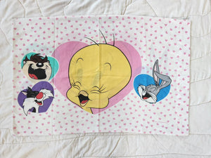 Tweetie Bird and Looney Tunes Friends Standard Pillowcase