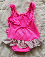 Load image into Gallery viewer, Baby B&#39;gosh Hot Pink Silver Fish Print Bathingsuit 12/18m
