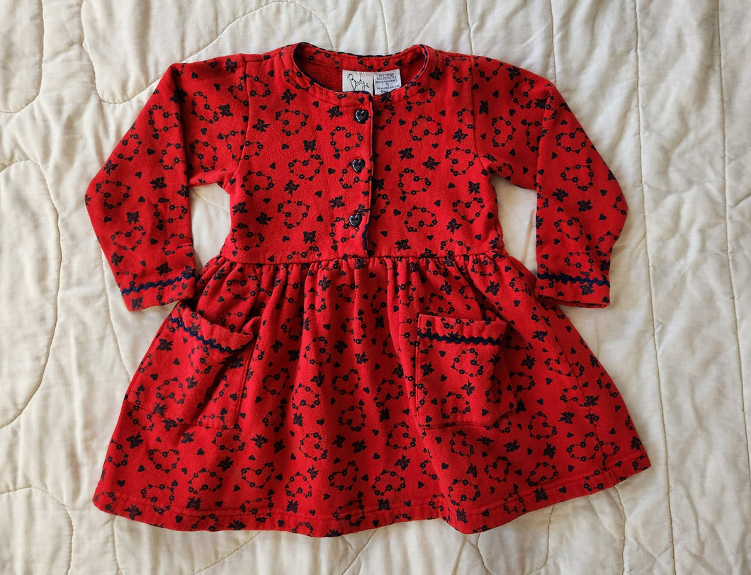 Badge heart Sweater Dress 5T