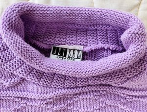 Jet Set Lavender Heart Knit Sweater 6