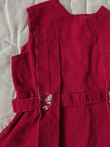 Grace Cranberry Corduroy Button Back Jumper