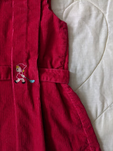 Grace Cranberry Corduroy Button Back Jumper