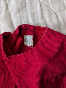 Grace Cranberry Corduroy Button Back Jumper