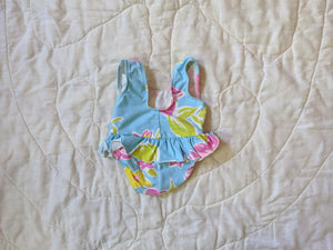 Pastel Abstract Floral Swimsuit 6/9m