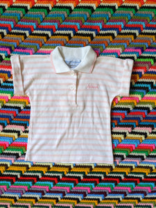 Oshkosh Pink Striped Polo Top SZ 12M