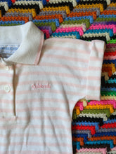 Load image into Gallery viewer, Oshkosh Pink Striped Polo Top SZ 12M
