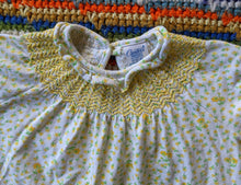 Load image into Gallery viewer, Carter&#39;s Yellow Rose Bud Smocked Top 12/18M
