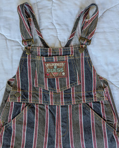 Guess Wilderness Striped Overalls 4T