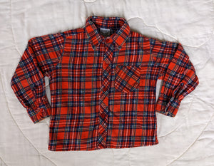 Jc Penney Toddletime Red Plaid Shirt 3T