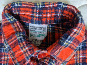 Jc Penney Toddletime Red Plaid Shirt 3T