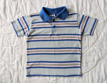 Load image into Gallery viewer, Brittania Blue Striped Polo Shirt 5
