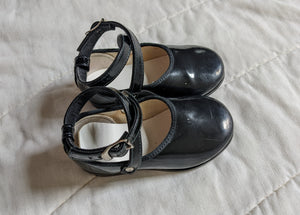 Black Patient Leather Cross Strap Mary Janes 3