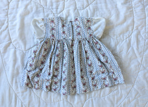 Dainty Rose Blue Striped Top 12/18M