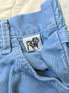 Light Blue Corduroy Pants with Embroidered Pockets 3T