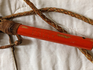 Leather Whip woth Wooden Handle